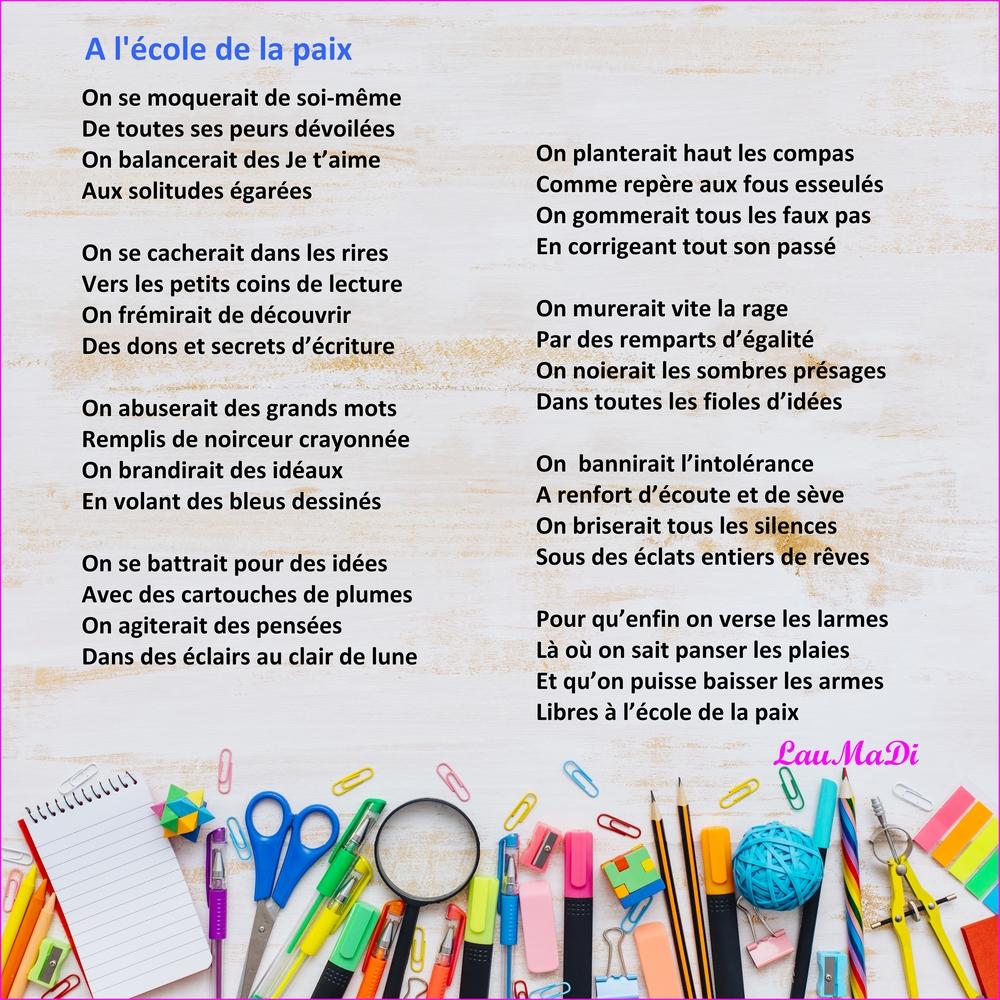 A l ecole de la paix laumadi