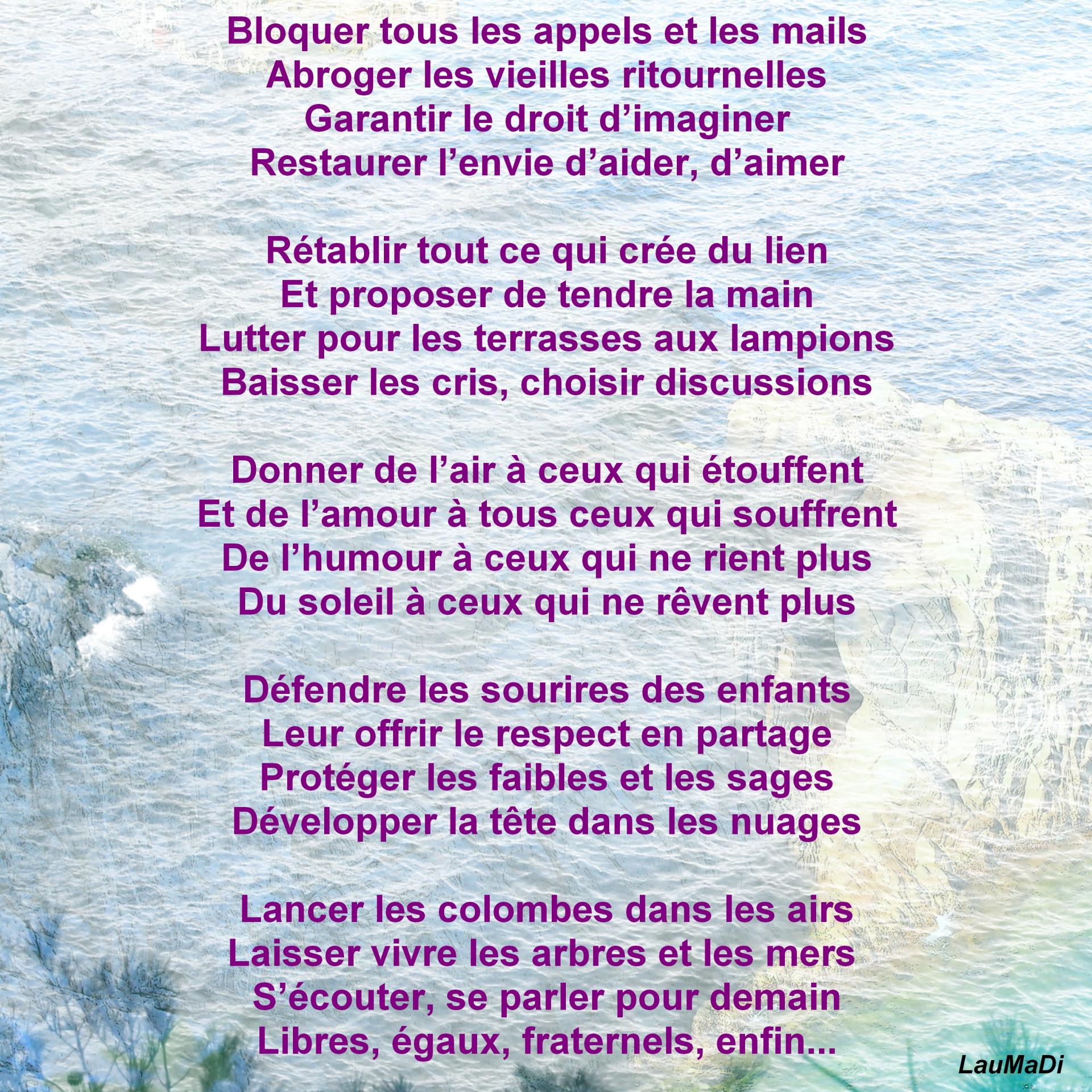 Mon programme pour demain laumadi